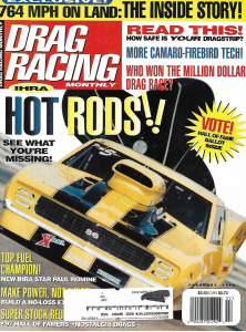 DRAG RACING MONTHLY 1998 FEB - 764mph, THE BUTLERS, ROMINE, SS REUNION
